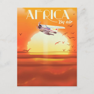 Afrika per vliegtuig briefkaart