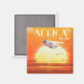 Afrika per vliegtuig magneet (Voorkant / Achterkant)