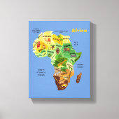 Afrika-plattegrond Canvas Afdruk (Voorkant)