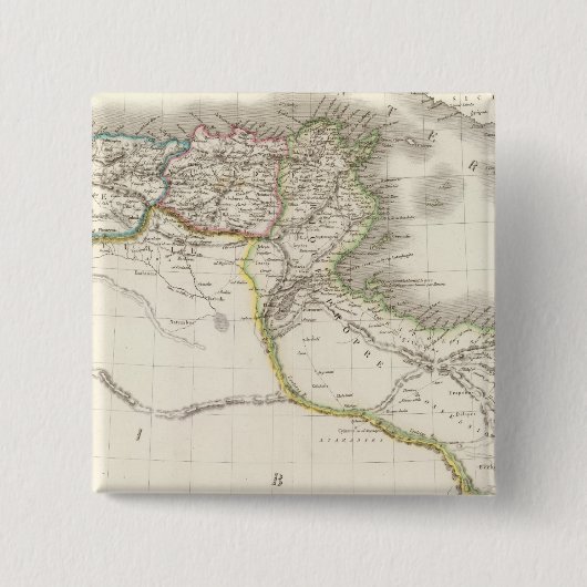 Afrika Propre - Afrika - Atlas - kaart Vierkante Button 5,1 Cm (Voorkant)