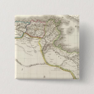 Afrika Propre - Afrika - Atlas - kaart Vierkante Button 5,1 Cm