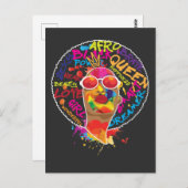 Afrika Proud Black American Afro Melanin Queen Briefkaart (Voorkant / Achterkant)