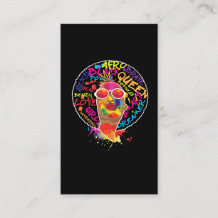 Afrika Proud Black American Afro Melanin Queen Visitekaartje