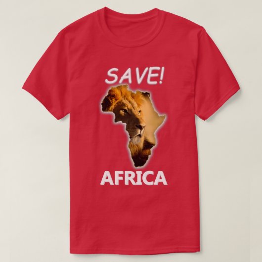 Afrika redden t-shirt (Design voorkant)