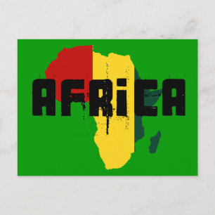 Afrika Reggae Rasta vlag van Afrika Kaart