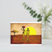 Afrika retro  cadeaus 24 briefkaart (Staand voorkant)
