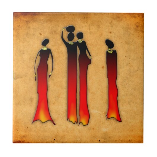 Afrika retro  cadeaus 26 tegeltje (Voorkant)