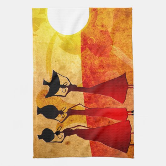 Afrika retro  cadeaus 27 theedoek (Verticaal)