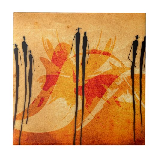 Afrika retro  geschenken 19 tegeltje (Voorkant)