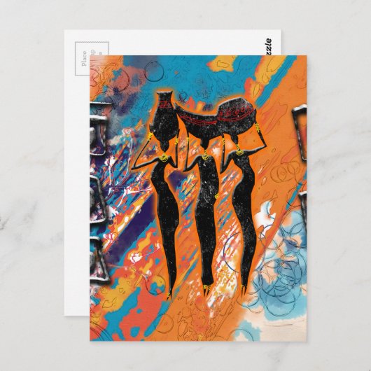 Afrika retro  geschenken AF102 Briefkaart (Voorkant / Achterkant)