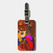Afrika retro geschenken bagagelabel (Voorkant verticaal)