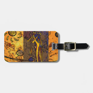 Afrika retro geschenken bagagelabel