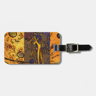 Afrika retro geschenken bagagelabel