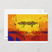 Afrika retro  geschenken briefkaart (Voorkant / Achterkant)