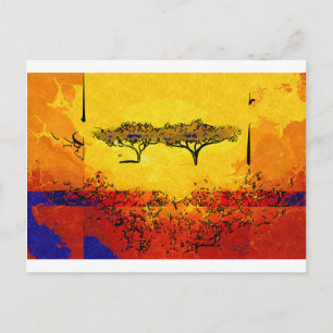 Afrika retro geschenken briefkaart