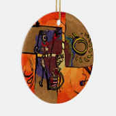 Afrika retro  geschenken keramisch ornament (Rechts)