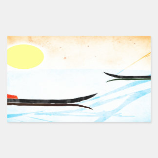 Afrika retro  stijl geschenken 25 rechthoekige sticker