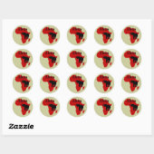 Afrika Ronde Sticker (Vel)