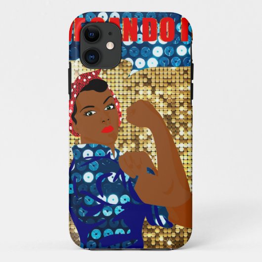 afrika rosie de riveter Case-Mate iPhone case (Achterkant)
