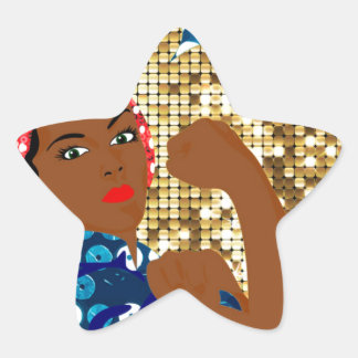 afrika rosie de riveter ster sticker