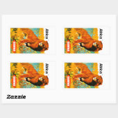 Afrika ~ Sabena Rechthoekige Sticker (Vel)