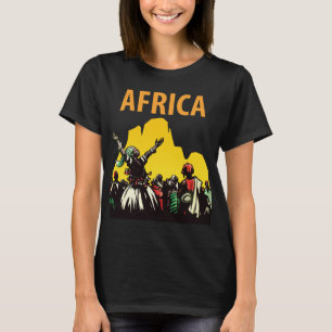 Afrika Safari Zonsondergang Levendige Reis T-Shirt