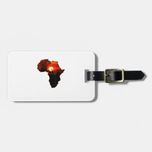 Afrika T Shirt Kaart van Afrika T-shirt Zuid-Afrik Bagagelabel