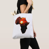 Afrika T Shirt Kaart van Afrika T-shirt Zuid-Afrik Draagtas (Dichtbij)