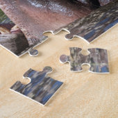 Afrika. Tanzania. Hipopotamus sparring Legpuzzel (Zijkant)