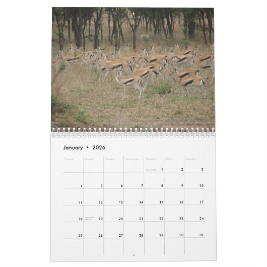 Afrika: Tanzania & Kenia Kalender (Jan 2026)