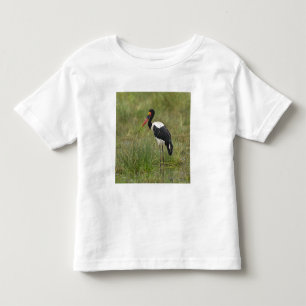 Afrika. Tanzania. Mannelijke Sadelooievaar Kinder Shirts