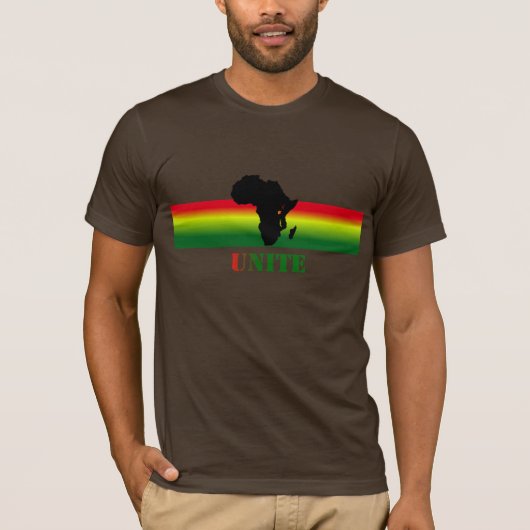 AFRIKA verenigt de douane naar shirt (Voorkant)