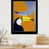 Afrika Vintage Reisposter Poster (Keuken)