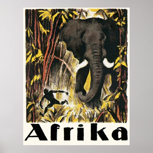 Afrika vintage Reisposter Poster (Voorkant)