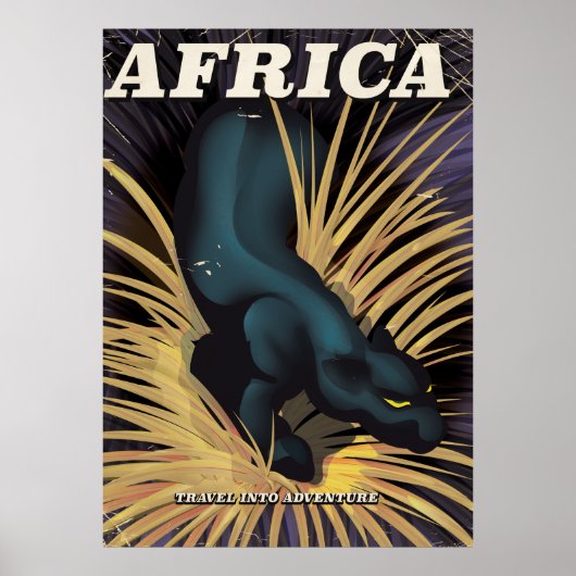 Afrika vintage reisposter print (Voorkant)