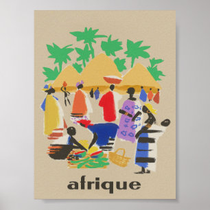 Afrika Vintage Travel Poster