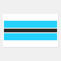 Afrika: vlag van Botswana