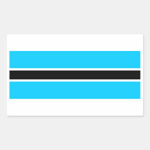 Afrika: vlag van Botswana Rechthoekige Sticker