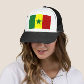 Afrika: Vlag van de Republiek Senegal Trucker Pet (In situ)