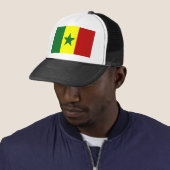 Afrika: Vlag van de Republiek Senegal Trucker Pet (In situ)