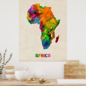 Afrika-Waterverf Poster (Keuken)