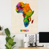 Afrika-Waterverf Poster (Thuiskantoor)