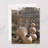 Afrika, West-Afrika, Ghana, Sirigu. handgemaakt Briefkaart (Voorkant / Achterkant)