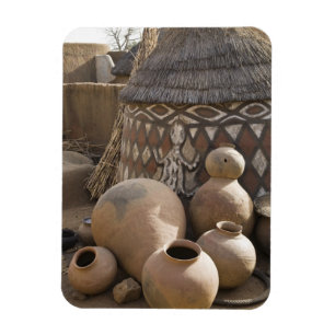 Afrika, West-Afrika, Ghana, Sirigu. handgemaakt Magneet