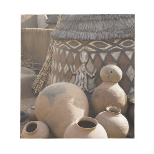 Afrika, West-Afrika, Ghana, Sirigu. Handgemaakt Notitieblok