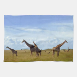 Afrika wilde Savannah Giraffe Kitchen Towel Theedoek