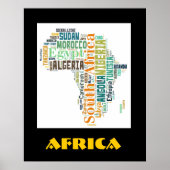 Afrika Word Art Wall Poster (Voorkant)