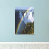 Afrika, Zimbabwe, Victoria-Herfsten Canvas Afdruk (Insitu (Houten vloer))