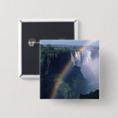 Afrika, Zimbabwe. Victoria Herfsten Vierkante Button 5,1 Cm (Voorkant /achterkant)