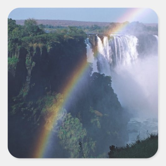 Afrika, Zimbabwe. Victoria Herfsten Vierkante Sticker (Voorkant)